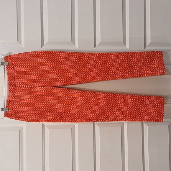 New Boden Richmond Red Pop Glasses Pants Size 8 Long - Picture 2 of 8